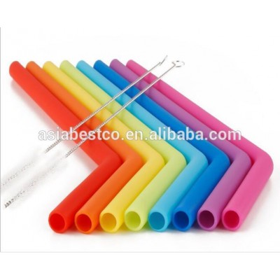 Silicone Straws Bent And Straight Silicone Drinking Straws