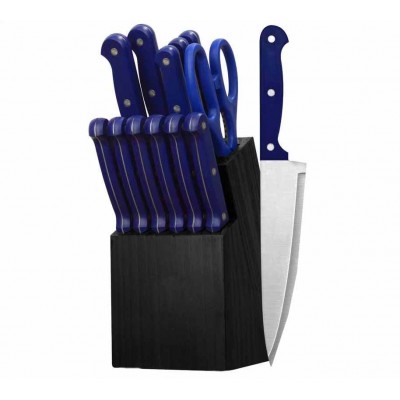 Professional Black Wooden Block 12pcs Kitchen Knives Set